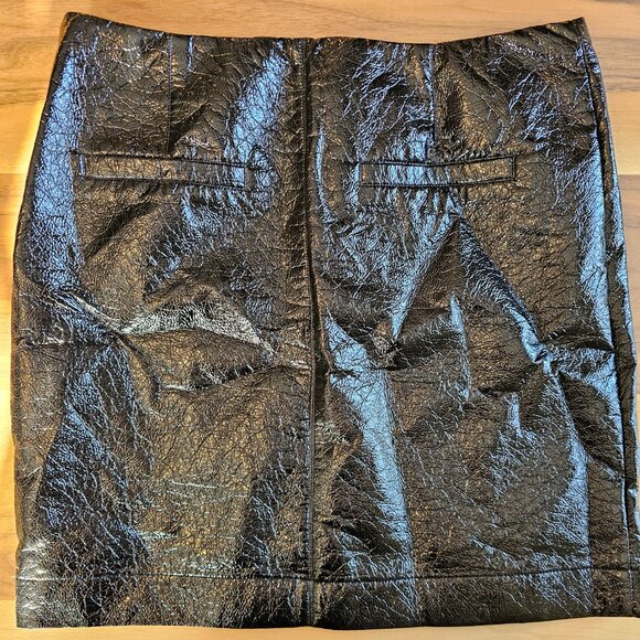 Noisy May Mini Skirt faux black patent leather - Picture 3 of 4